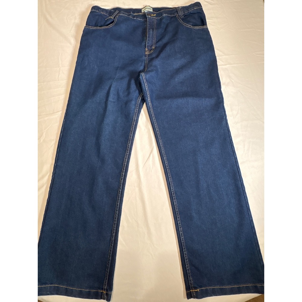 David Taylor Mens Comfort Fit Jeans 38x30 Dark Wash Blue Straight Leg Denim